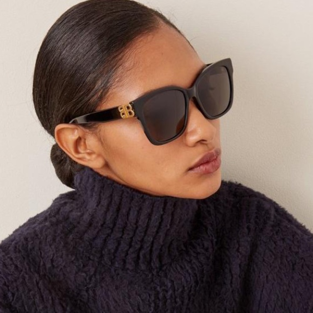 NEW BALENCIAGA BB0102SA 001 SUNGLASSES - Picture 1 of 15
